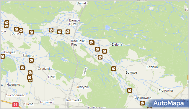 mapa Osiek gmina Strzelce Opolskie, Osiek gmina Strzelce Opolskie na mapie Targeo