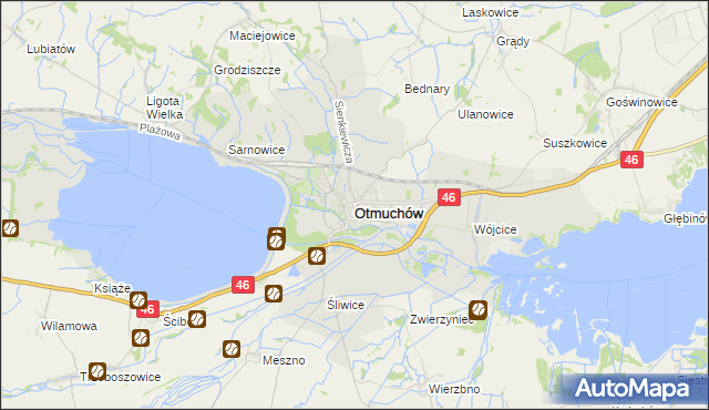 mapa Otmuchów, Otmuchów na mapie Targeo