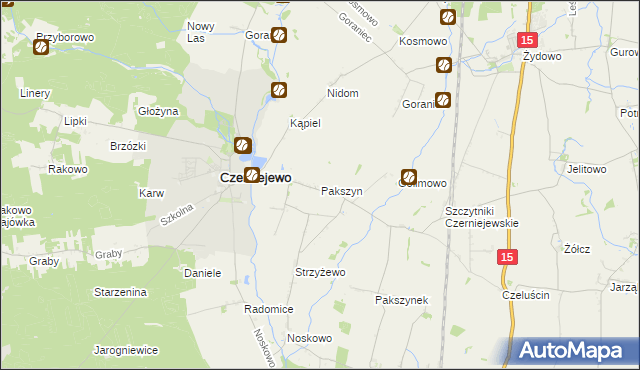 mapa Pakszyn, Pakszyn na mapie Targeo