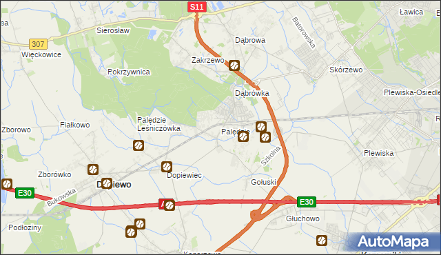 mapa Palędzie, Palędzie na mapie Targeo