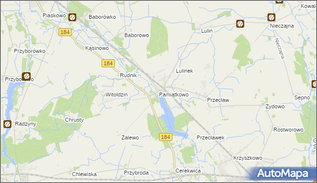 mapa Pamiątkowo, Pamiątkowo na mapie Targeo