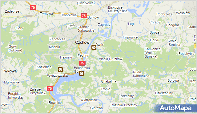 mapa Piaski-Drużków, Piaski-Drużków na mapie Targeo