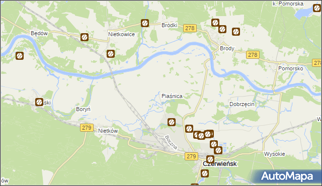 mapa Piaśnica, Piaśnica na mapie Targeo