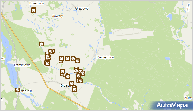 mapa Pieniężnica, Pieniężnica na mapie Targeo