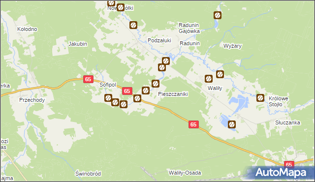 mapa Pieszczaniki, Pieszczaniki na mapie Targeo