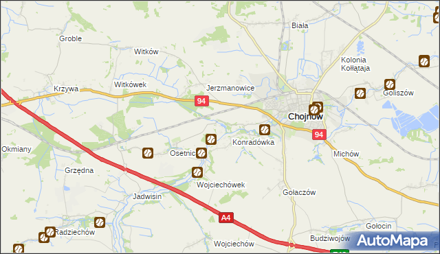 mapa Piotrowice gmina Chojnów, Piotrowice gmina Chojnów na mapie Targeo