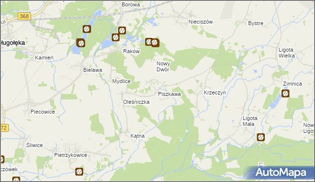 mapa Piszkawa, Piszkawa na mapie Targeo