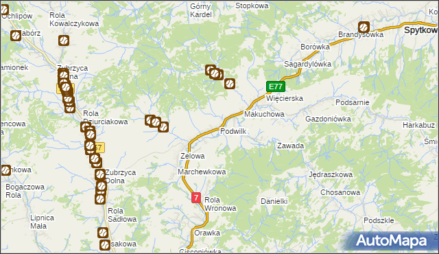 mapa Podwilk, Podwilk na mapie Targeo