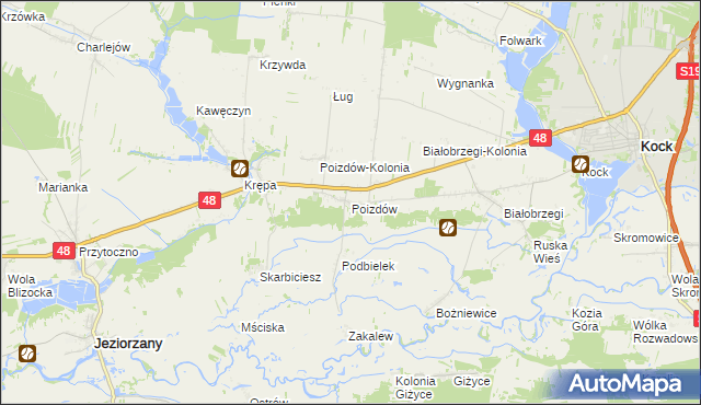 mapa Poizdów, Poizdów na mapie Targeo