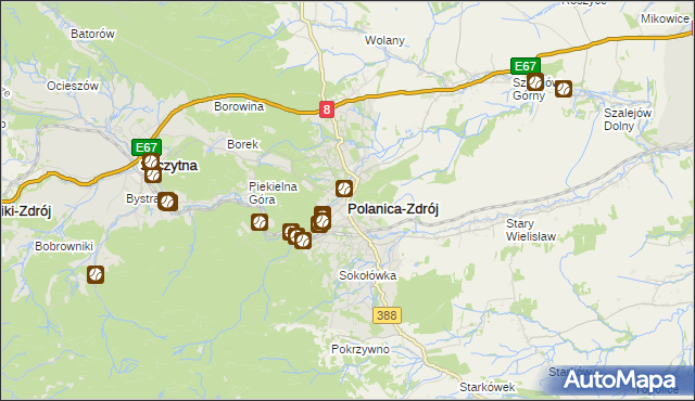 mapa Polanica-Zdrój, Polanica-Zdrój na mapie Targeo