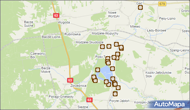 mapa Polki-Teklin, Polki-Teklin na mapie Targeo