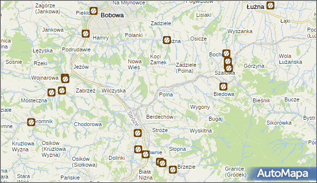 mapa Polna, Polna na mapie Targeo