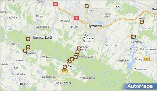 mapa Posada Górna, Posada Górna na mapie Targeo