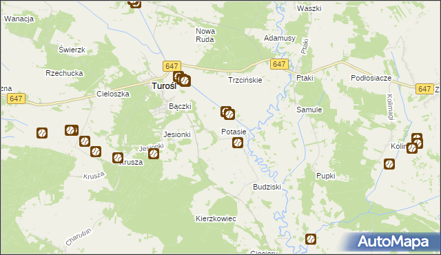 mapa Potasie, Potasie na mapie Targeo