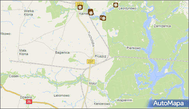 mapa Pruszcz gmina Gostycyn, Pruszcz gmina Gostycyn na mapie Targeo