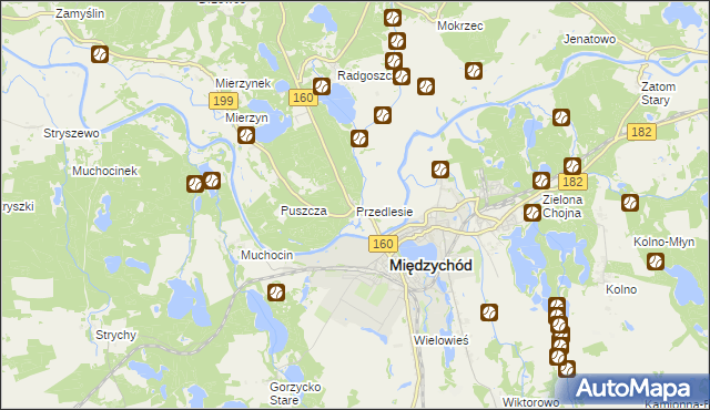 mapa Przedlesie, Przedlesie na mapie Targeo