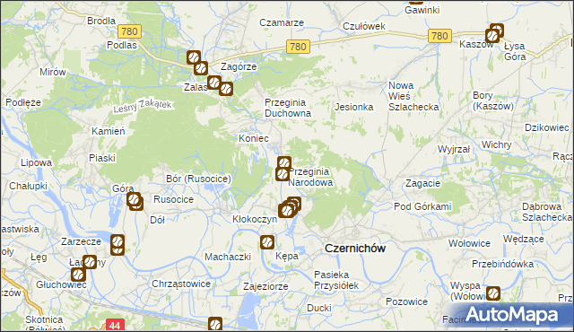 mapa Przeginia Narodowa, Przeginia Narodowa na mapie Targeo