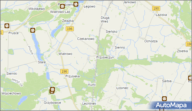 mapa Przysieczyn, Przysieczyn na mapie Targeo