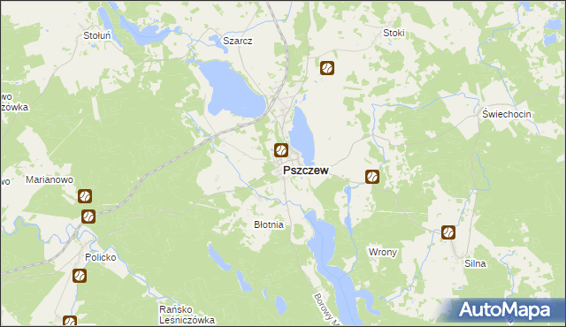 mapa Pszczew, Pszczew na mapie Targeo