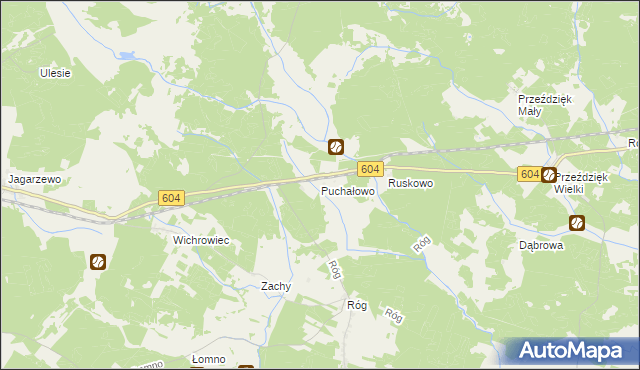 mapa Puchałowo, Puchałowo na mapie Targeo