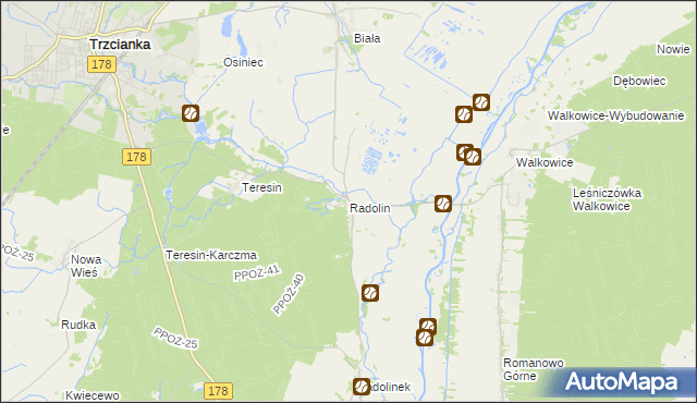 mapa Radolin, Radolin na mapie Targeo