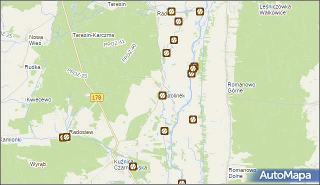 mapa Radolinek, Radolinek na mapie Targeo