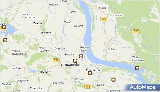 mapa Regów Stary, Regów Stary na mapie Targeo