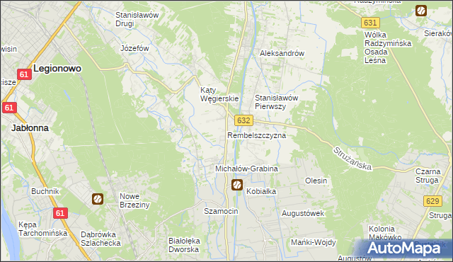 mapa Rembelszczyzna, Rembelszczyzna na mapie Targeo