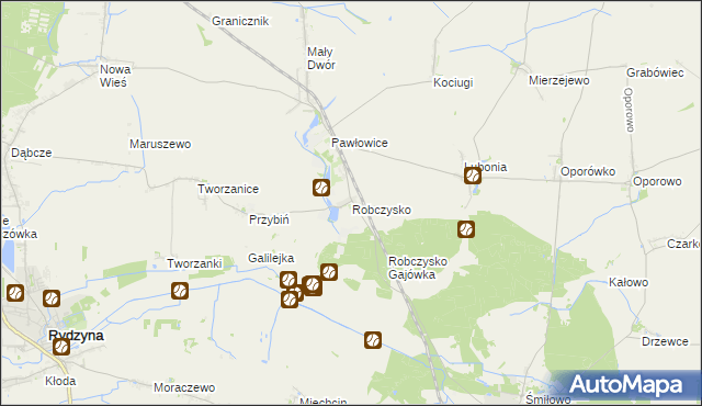 mapa Robczysko, Robczysko na mapie Targeo