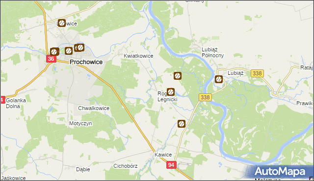 mapa Rogów Legnicki, Rogów Legnicki na mapie Targeo