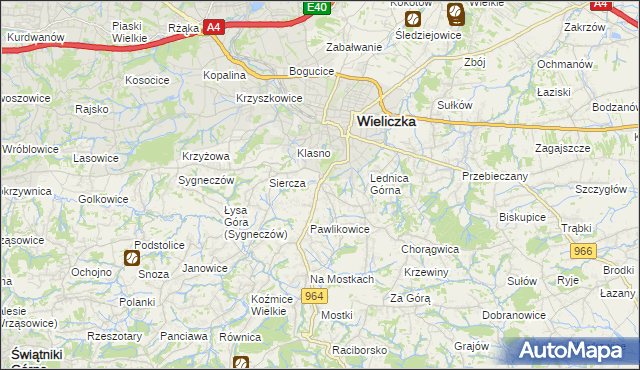 mapa Rożnowa, Rożnowa na mapie Targeo