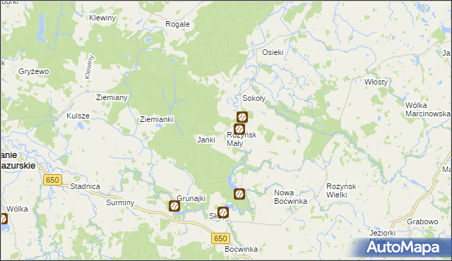 mapa Rożyńsk Mały, Rożyńsk Mały na mapie Targeo