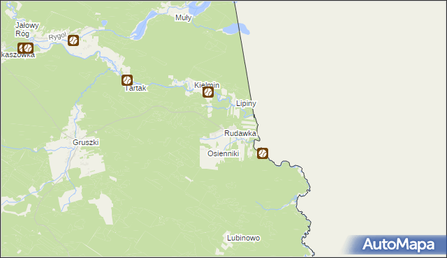 mapa Rudawka gmina Płaska, Rudawka gmina Płaska na mapie Targeo