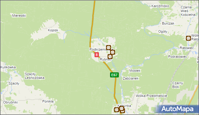 mapa Rybniki, Rybniki na mapie Targeo