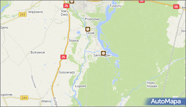 mapa Samociążek, Samociążek na mapie Targeo