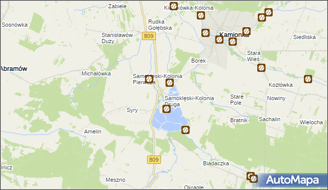 mapa Samoklęski-Kolonia Druga, Samoklęski-Kolonia Druga na mapie Targeo