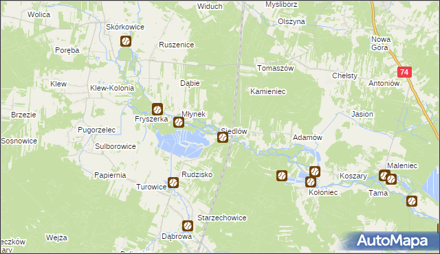 mapa Siedlów, Siedlów na mapie Targeo