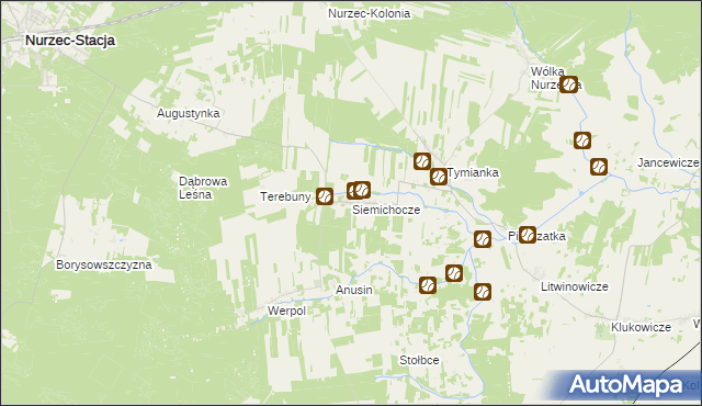 mapa Siemichocze, Siemichocze na mapie Targeo