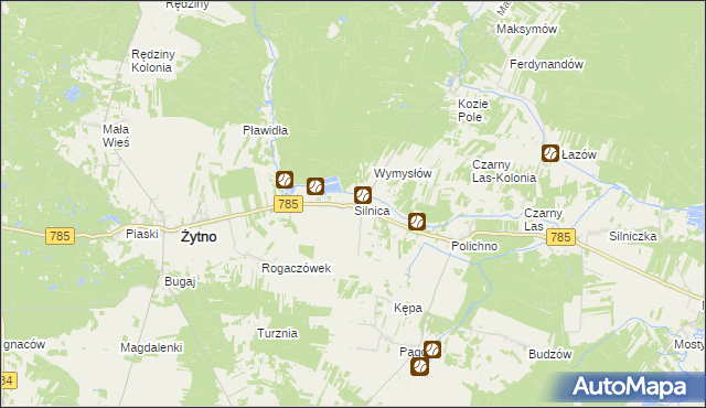 mapa Silnica, Silnica na mapie Targeo