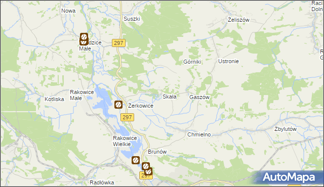 mapa Skała gmina Lwówek Śląski, Skała gmina Lwówek Śląski na mapie Targeo