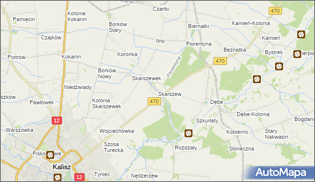 mapa Skarszew, Skarszew na mapie Targeo