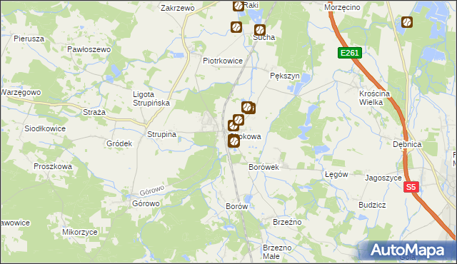 mapa Skokowa, Skokowa na mapie Targeo