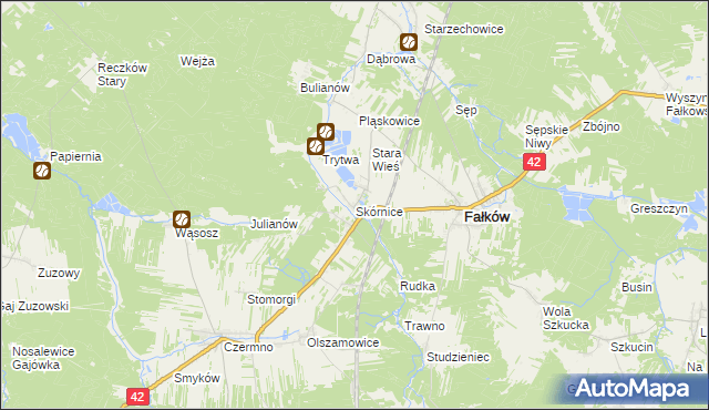 mapa Skórnice, Skórnice na mapie Targeo