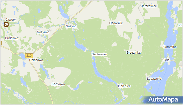 mapa Skotawsko, Skotawsko na mapie Targeo