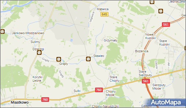 mapa Sławiec, Sławiec na mapie Targeo