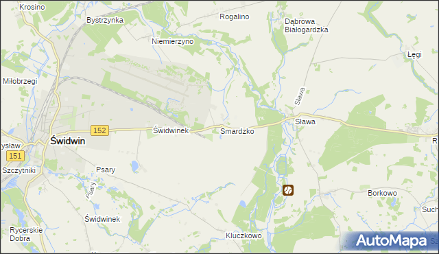 mapa Smardzko, Smardzko na mapie Targeo