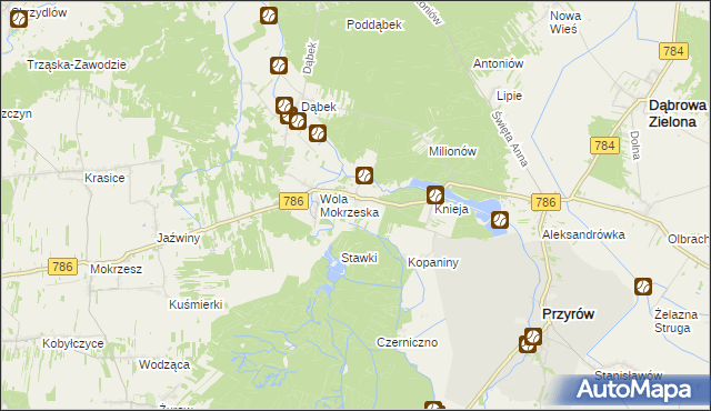 mapa Smyków gmina Przyrów, Smyków gmina Przyrów na mapie Targeo