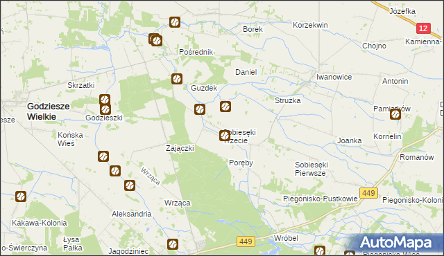 mapa Sobiesęki Trzecie, Sobiesęki Trzecie na mapie Targeo