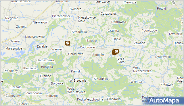 mapa Sobolów, Sobolów na mapie Targeo