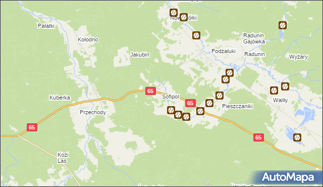 mapa Sofipol, Sofipol na mapie Targeo